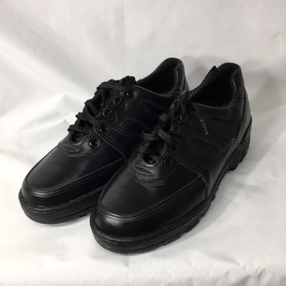Thorogood Vibram Enforcer Postal Certified Men’s Black Leather Work Shoes Sz 10 - Picture 1 of 9